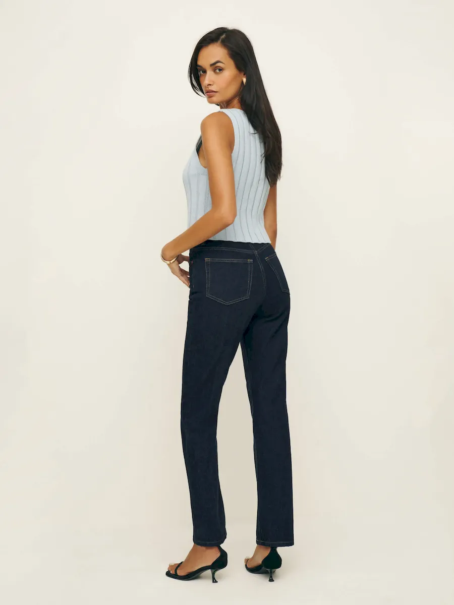 Cynthia High Rise Straight Jeans - Image 3