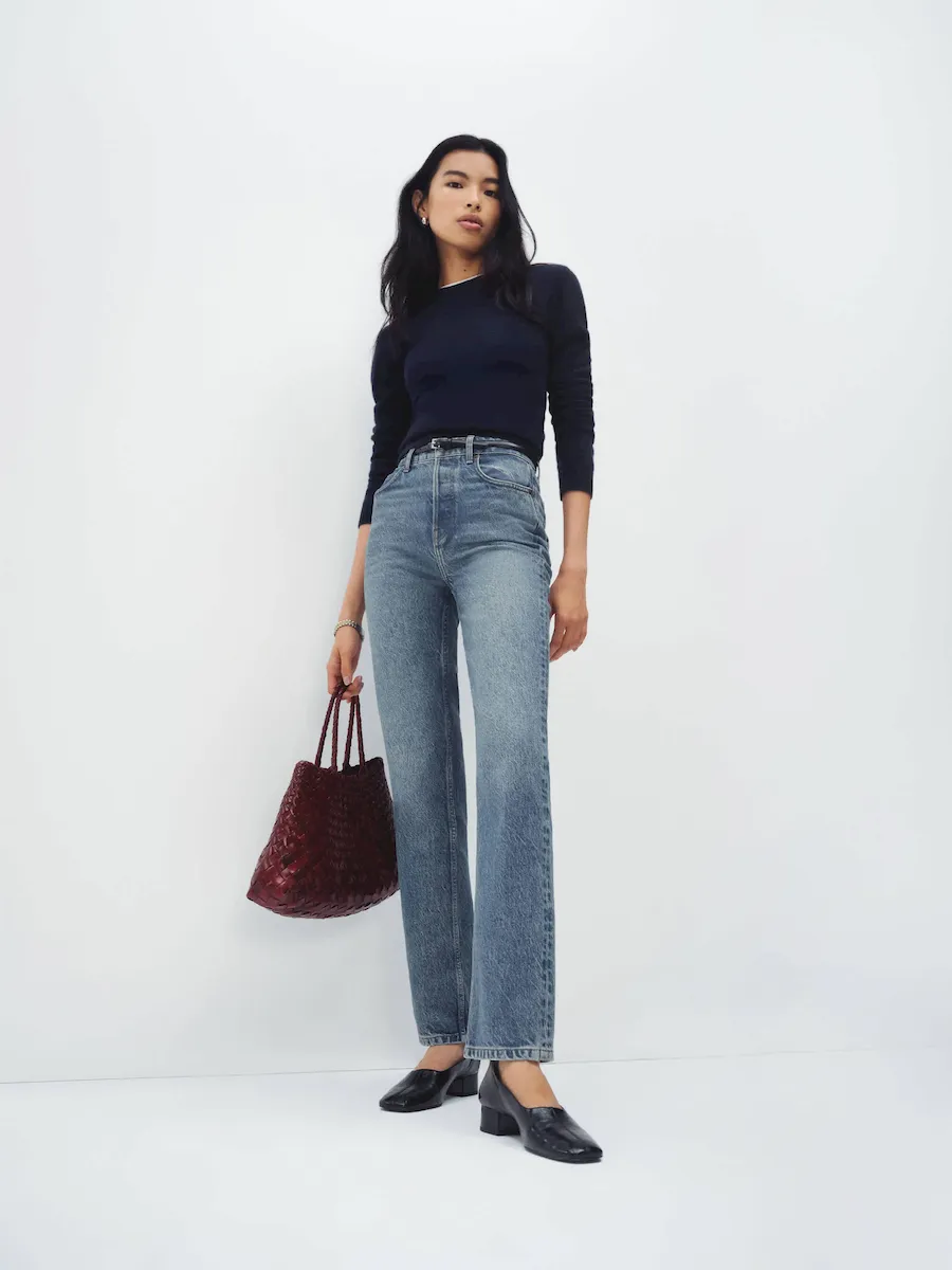 Cynthia High Rise Straight Cropped Jeans