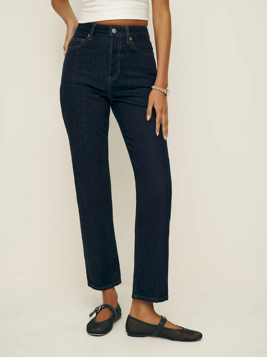 Cynthia High Rise Straight Cropped Jeans - Image 2