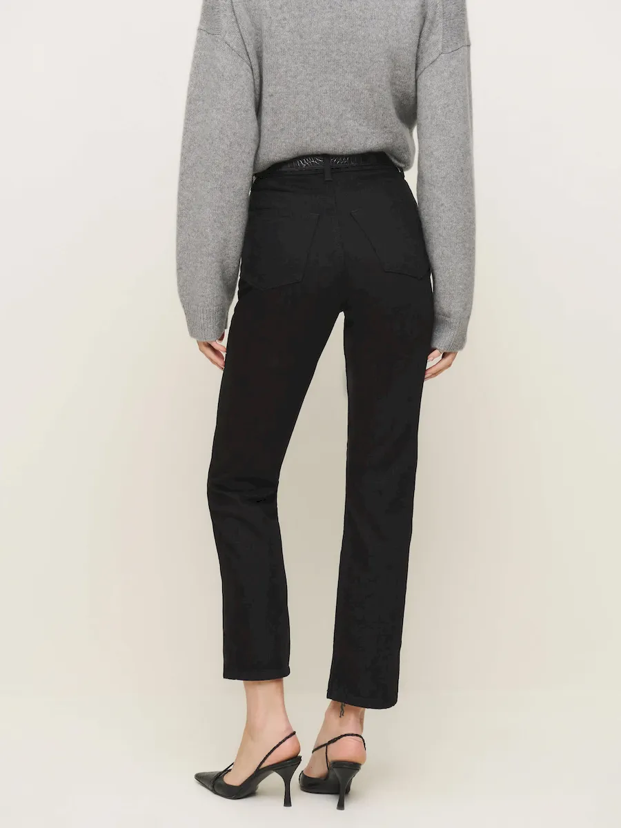 Cynthia High Rise Straight Cropped Jeans - Image 3