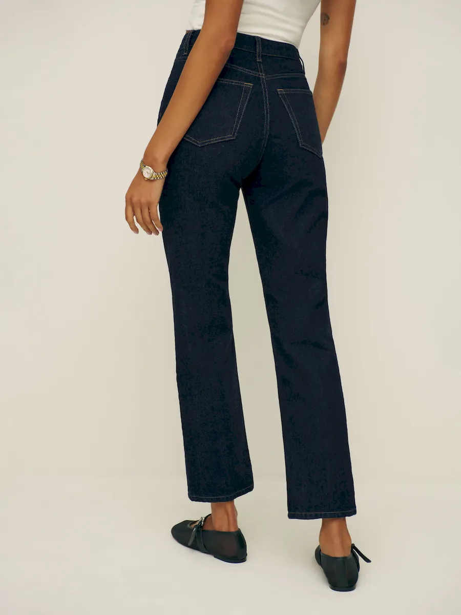 Cynthia High Rise Straight Cropped Jeans - Image 3