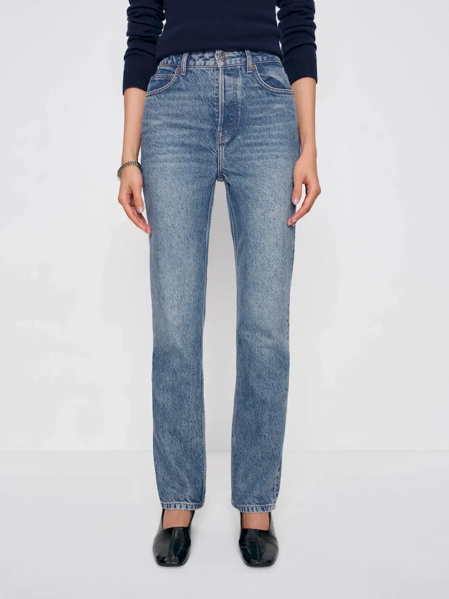 Cynthia High Rise Straight Cropped Jeans - Image 6