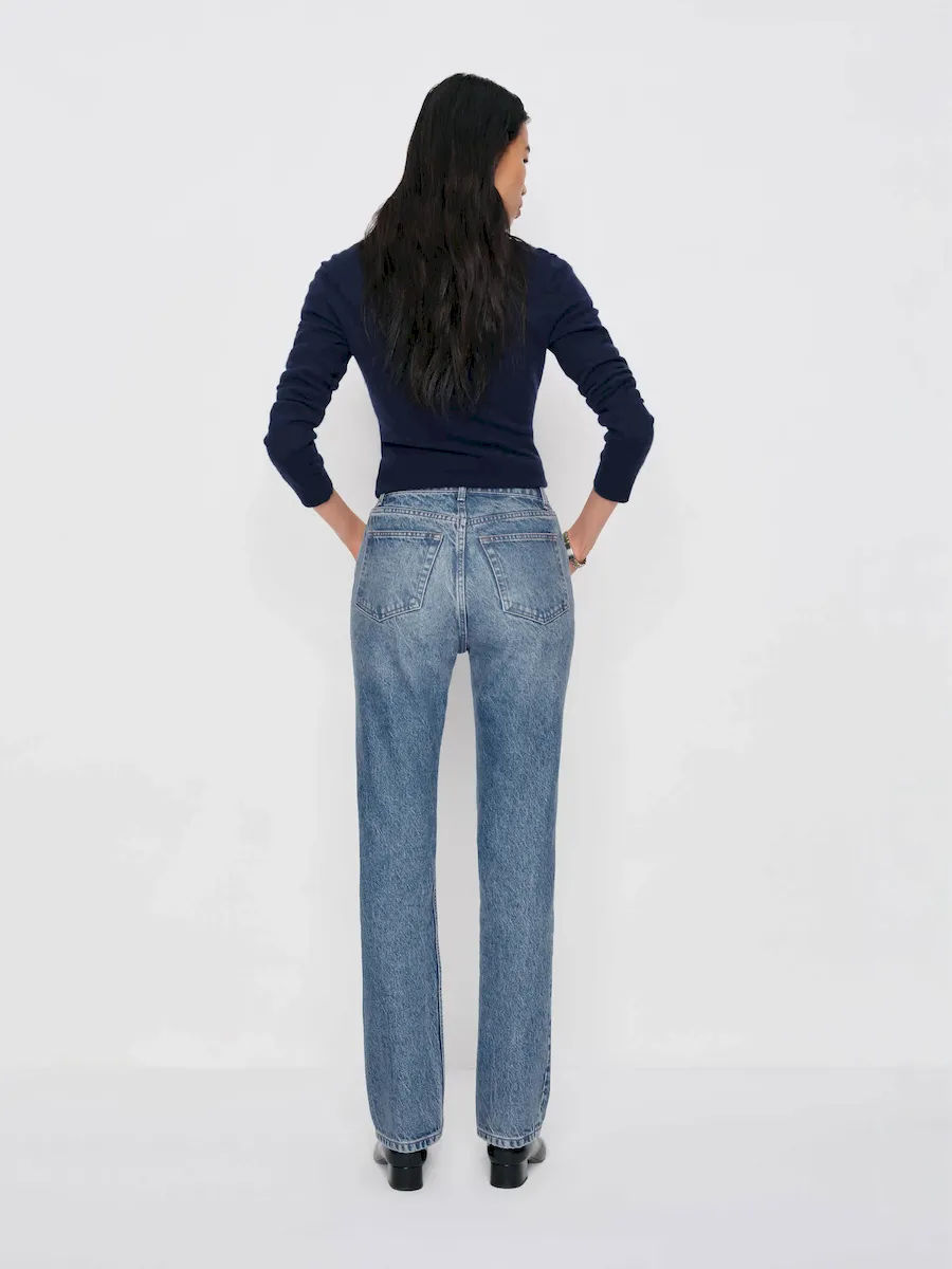 Cynthia High Rise Straight Cropped Jeans - Image 7