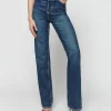 Cynthia High Rise Straight Long Jeans