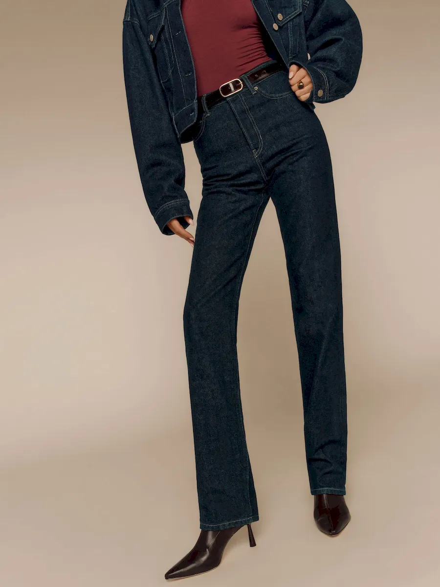 Cynthia High Rise Straight Long Jeans - Image 2