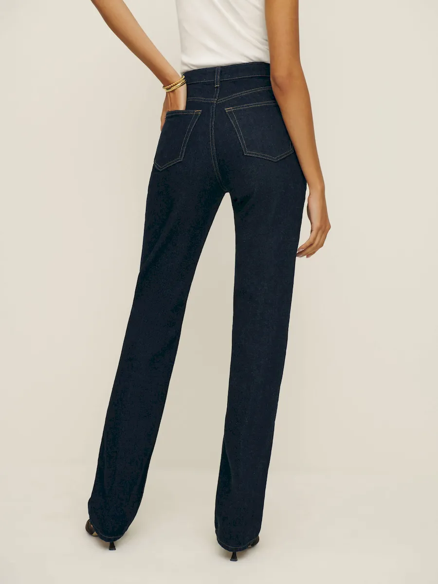 Cynthia High Rise Straight Long Jeans - Image 3