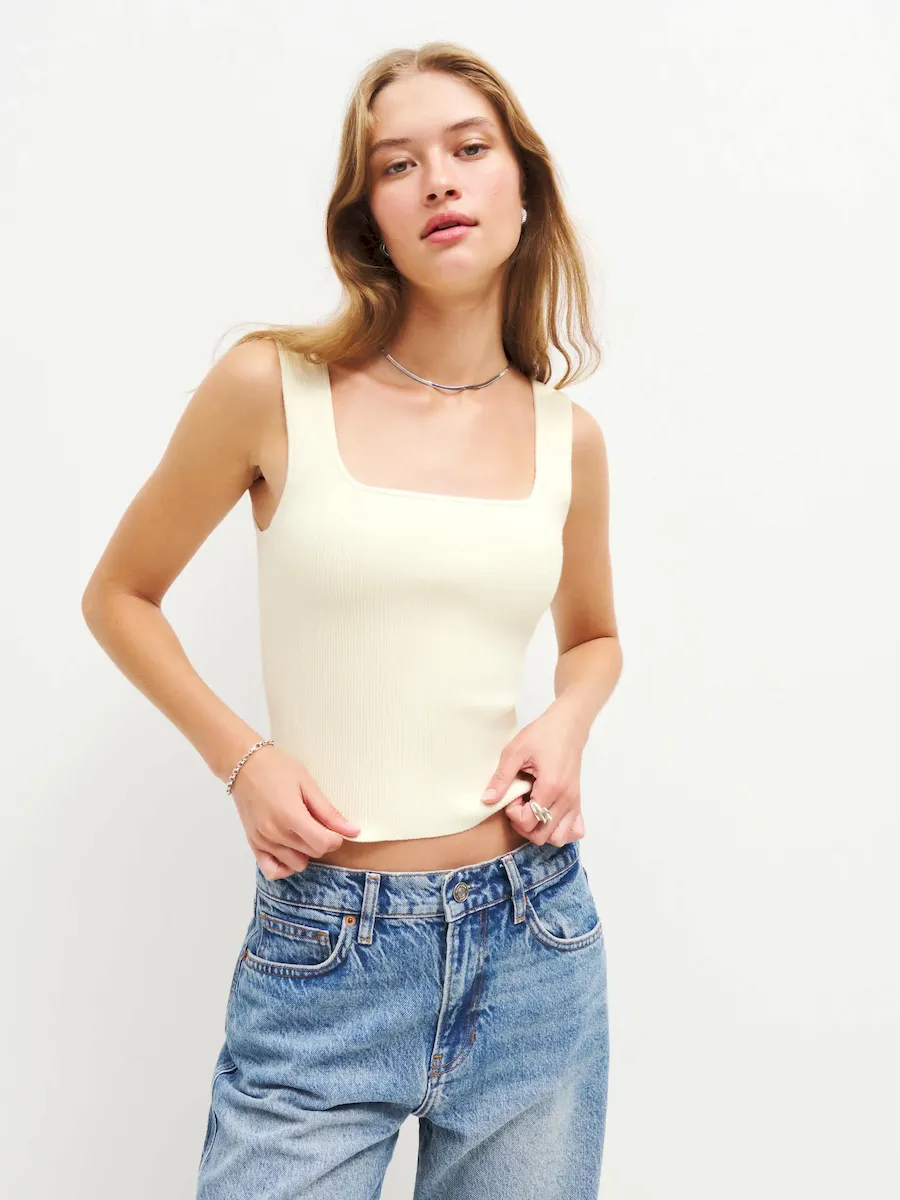 Julia Ribbed Sweater Tank - Image 2