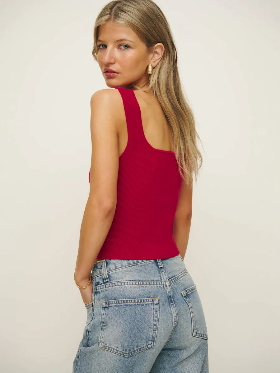 Julia Ribbed Sweater Tank - Image 3