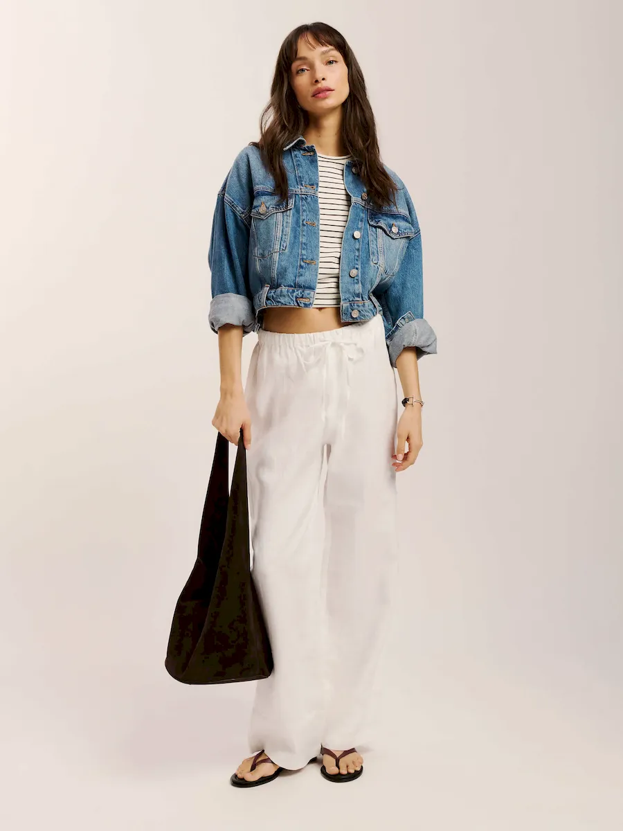 Petites Olina Linen Pant