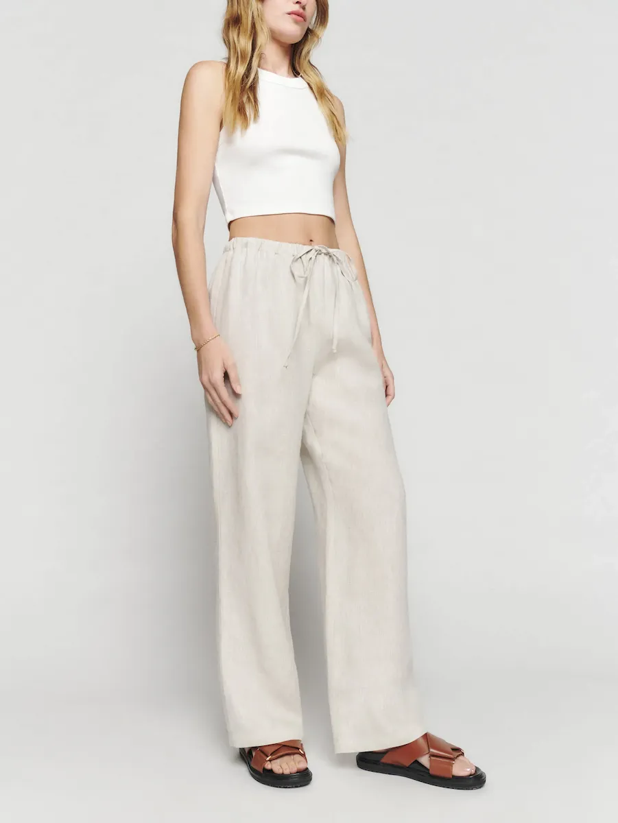 Petites Olina Linen Pant - Image 4
