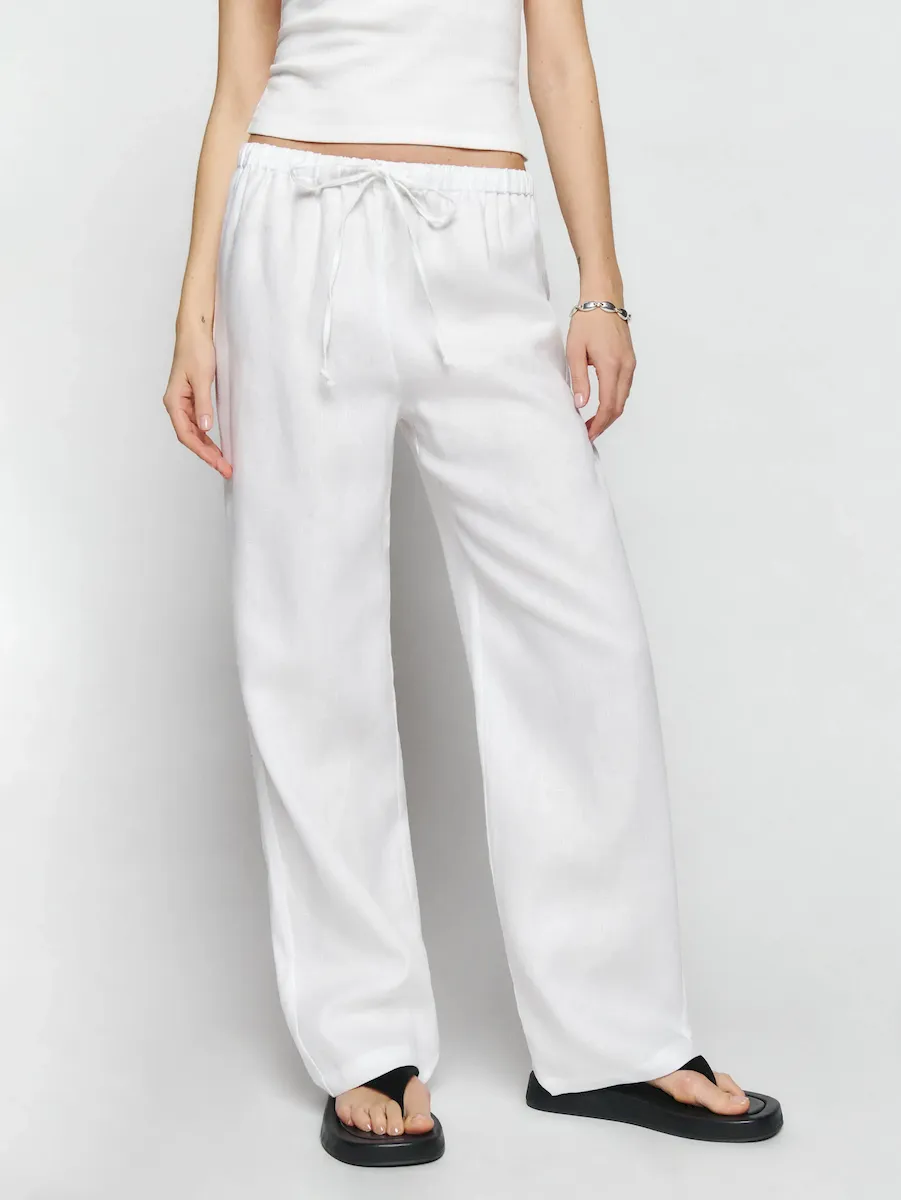 Petites Olina Linen Pant - Image 4