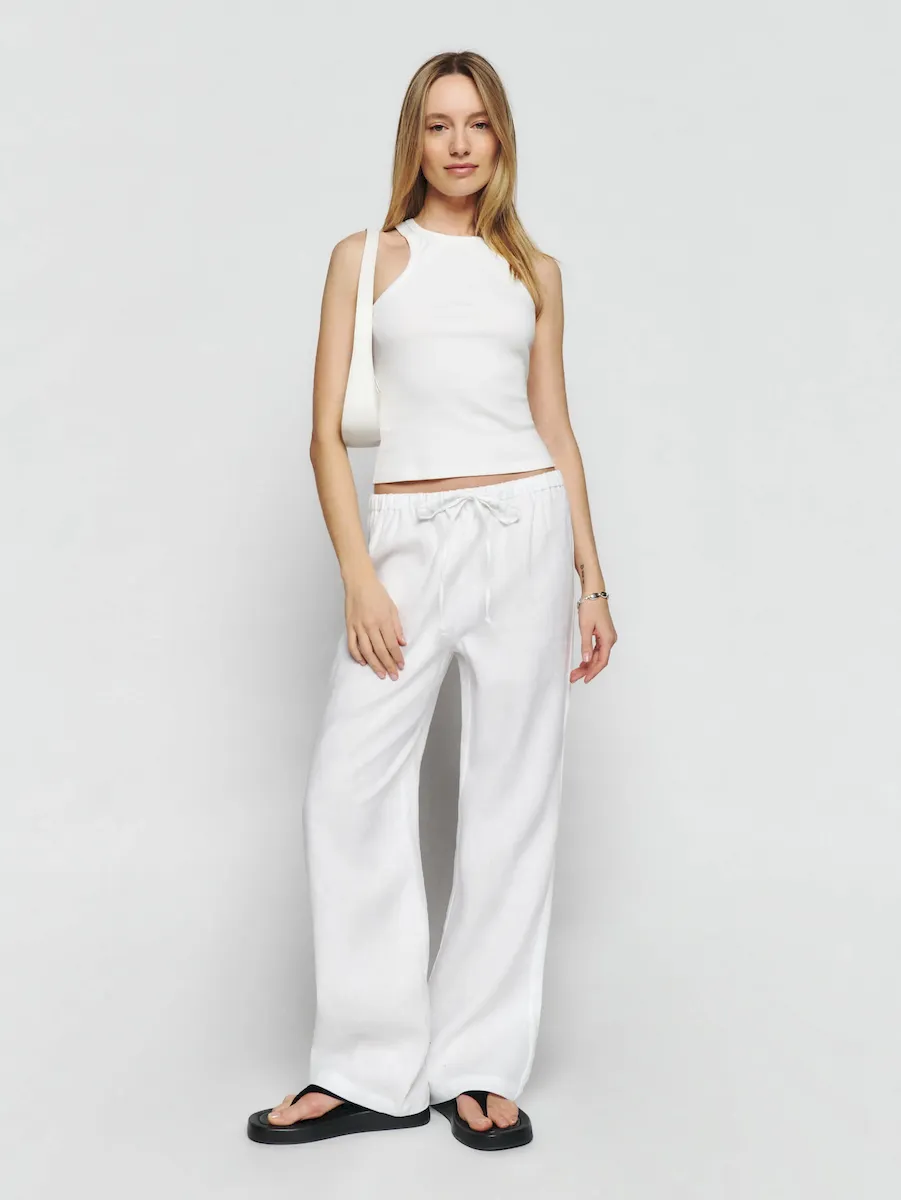 Petites Olina Linen Pant - Image 5