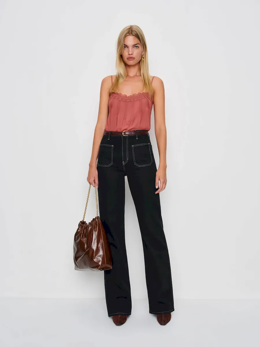 Alyssa High Rise Wide Leg Long Jeans
