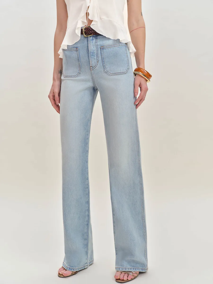 Alyssa High Rise Wide Leg Long Jeans