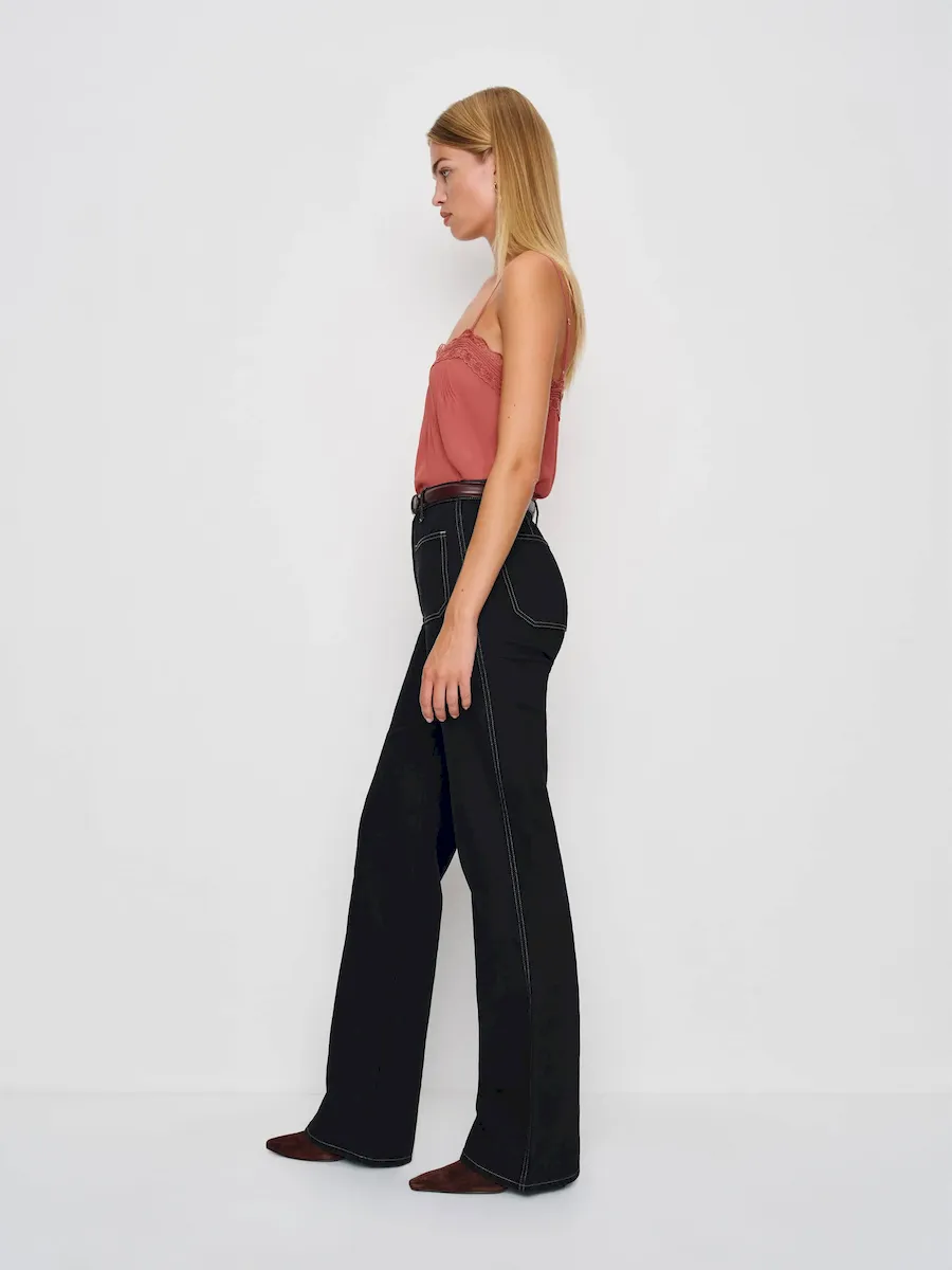 Alyssa High Rise Wide Leg Long Jeans - Image 2