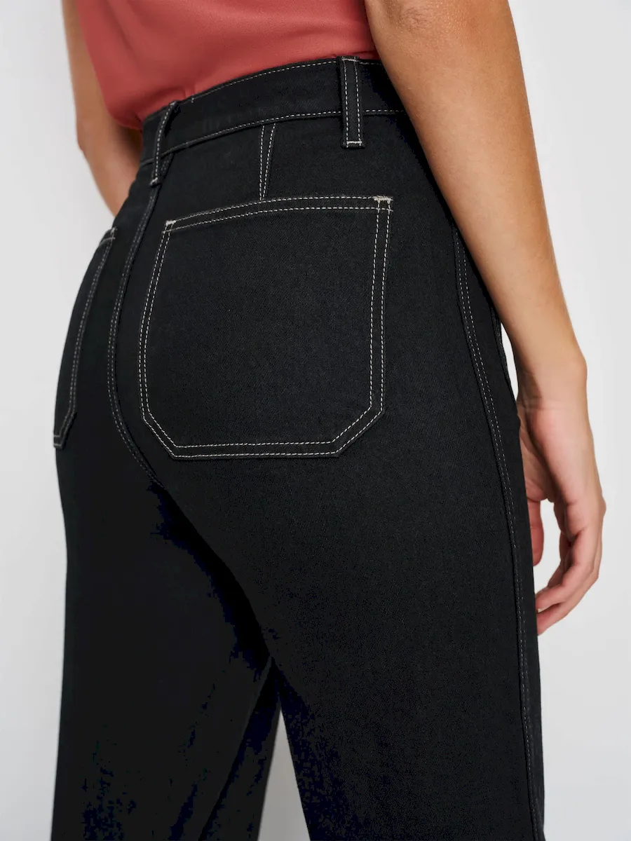 Alyssa High Rise Wide Leg Long Jeans - Image 3