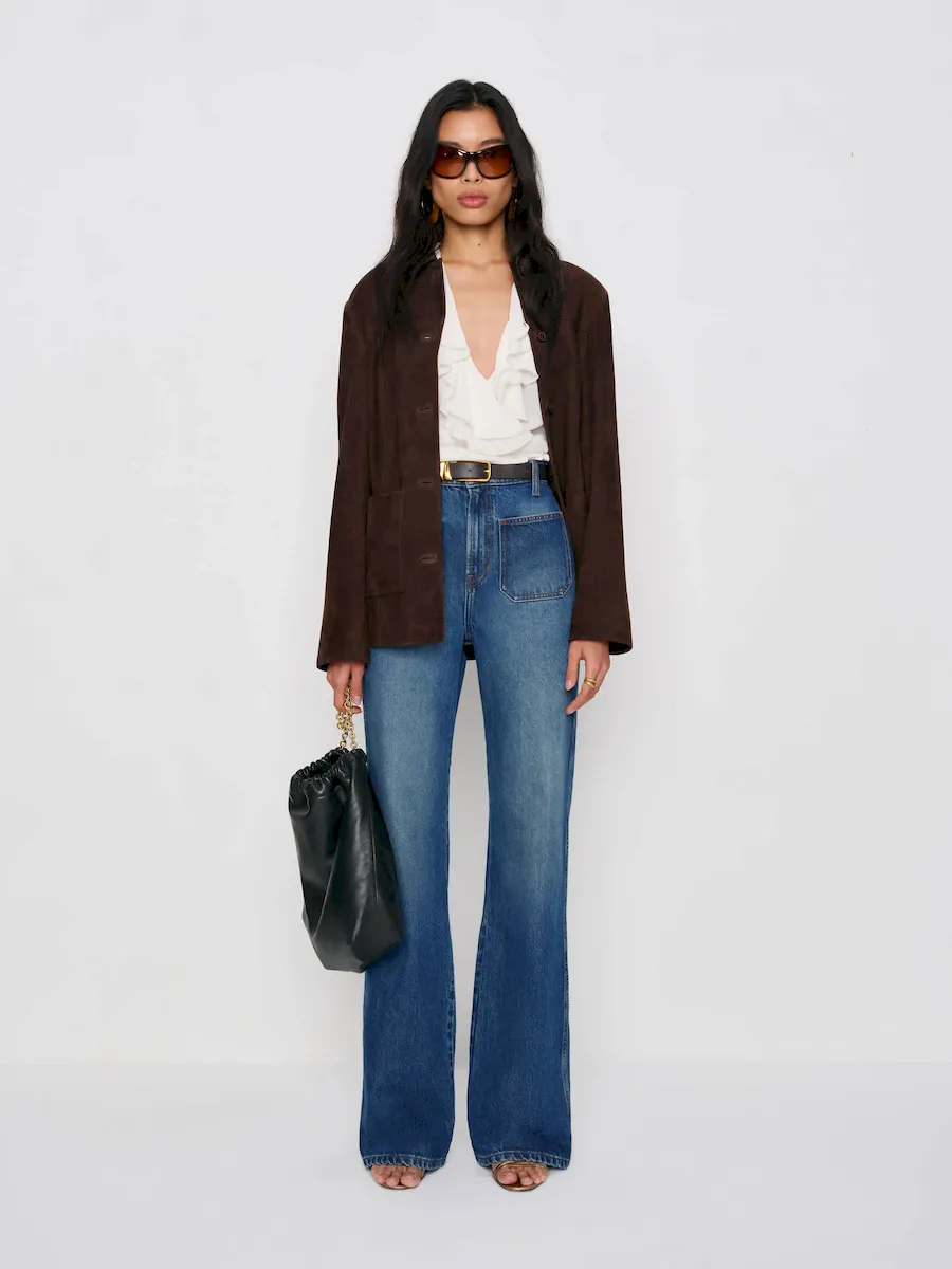 Alyssa High Rise Wide Leg Long Jeans - Image 5