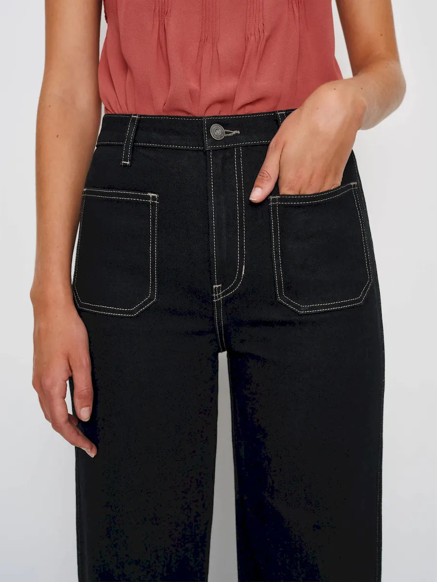 Alyssa High Rise Wide Leg Long Jeans - Image 6