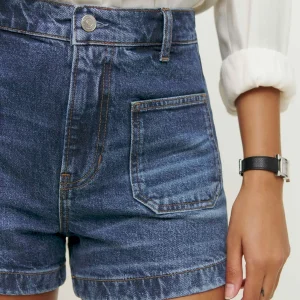 Alyssa Stretch High Rise 3.5” Jean Shorts