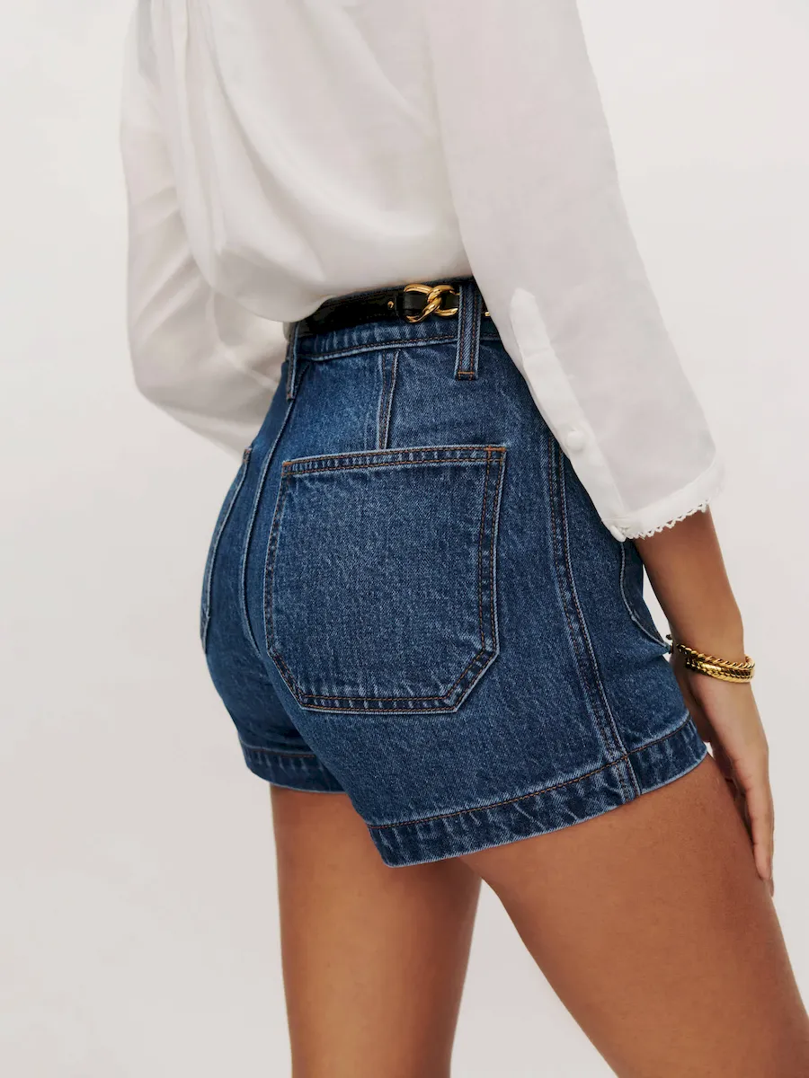 Alyssa Stretch High Rise 3.5” Jean Shorts - Image 4