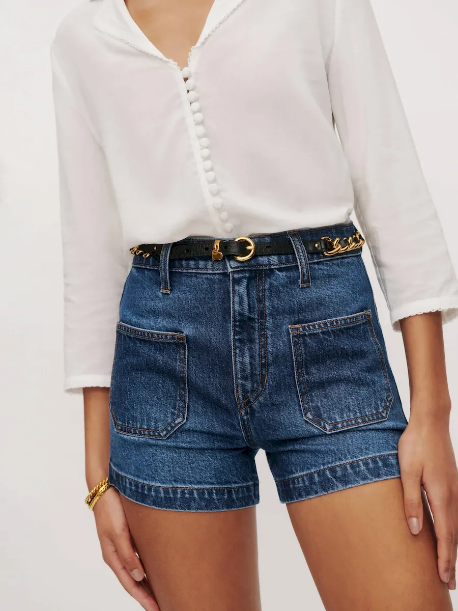 Alyssa Stretch High Rise 3.5” Jean Shorts - Image 5