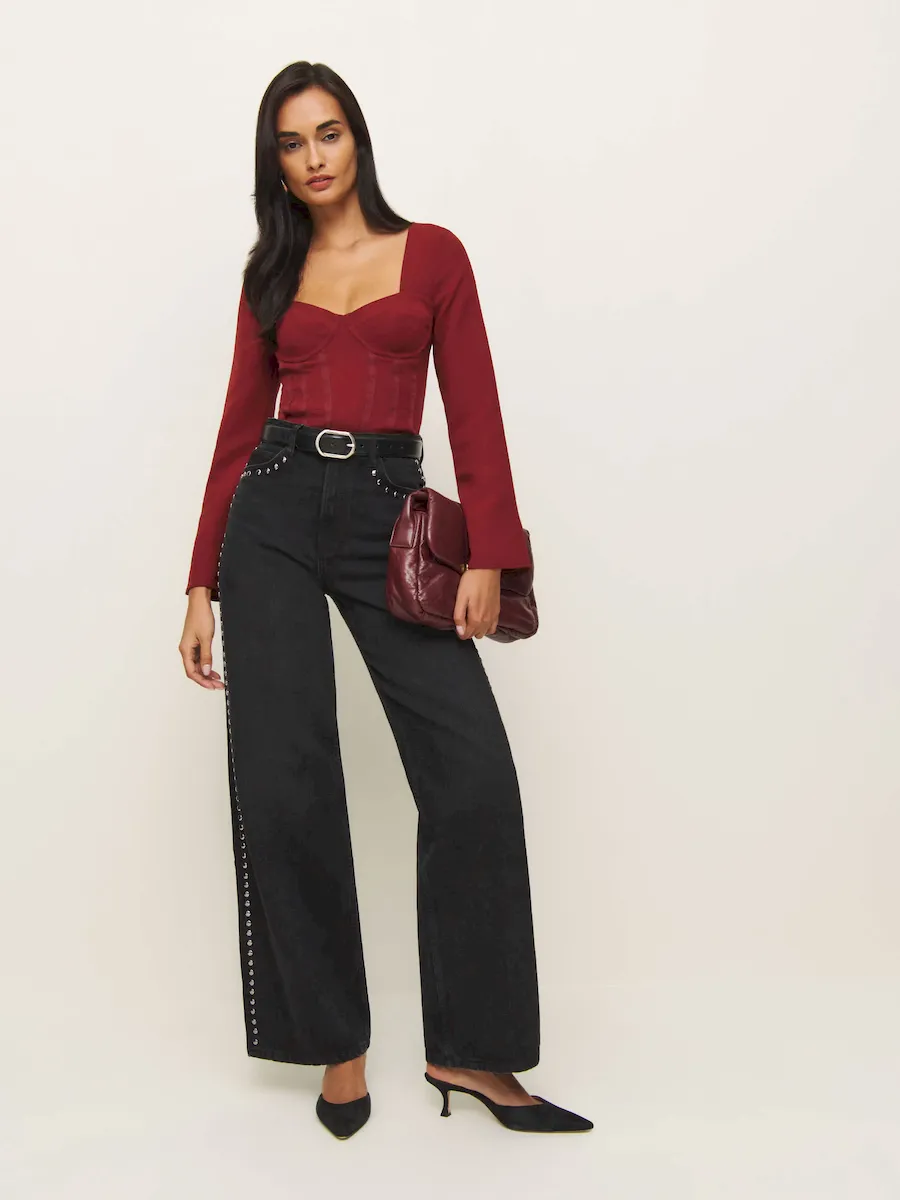 Cary High Rise Slouchy Wide Leg Jeans - Image 5