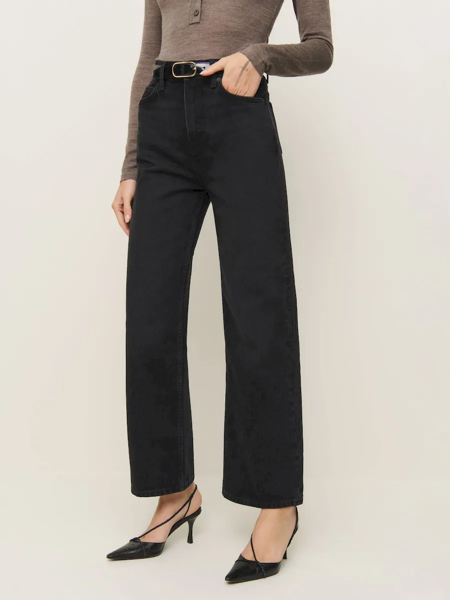 Wilder High Rise Wide Leg Cropped Jeans