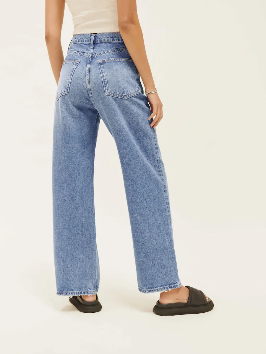 Wilder High Rise Wide Leg Cropped Jeans - Image 3