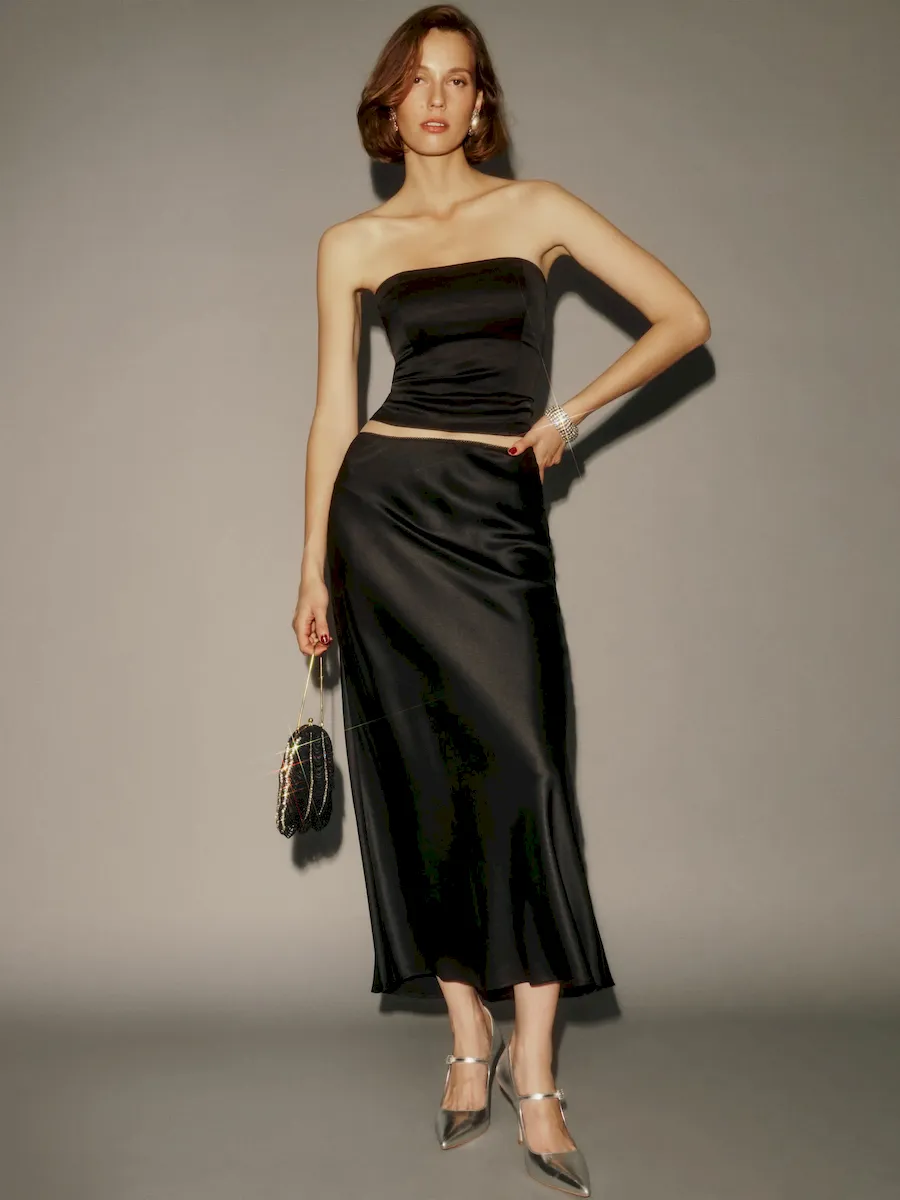 Petites Layla Silk Skirt