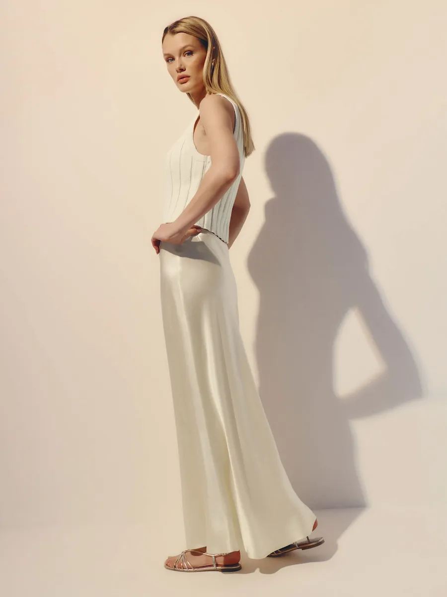 Petites Layla Silk Skirt - Image 3