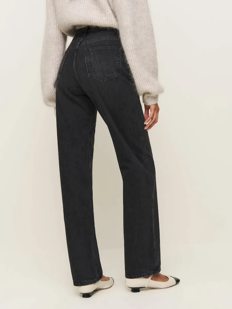 Val 90s Mid Rise Straight Jeans - Image 4