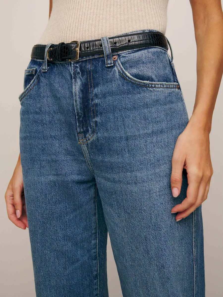 Val 90s Mid Rise Straight Jeans - Image 4