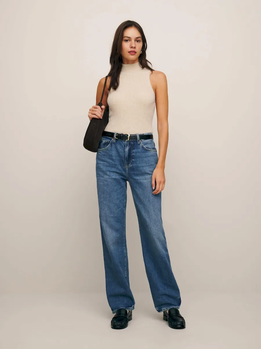 Val 90s Mid Rise Straight Jeans - Image 5