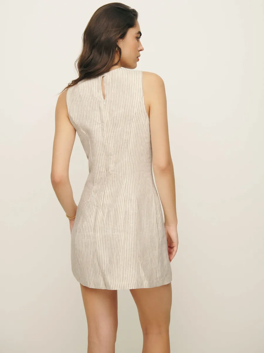 Citron Linen Dress - Image 3