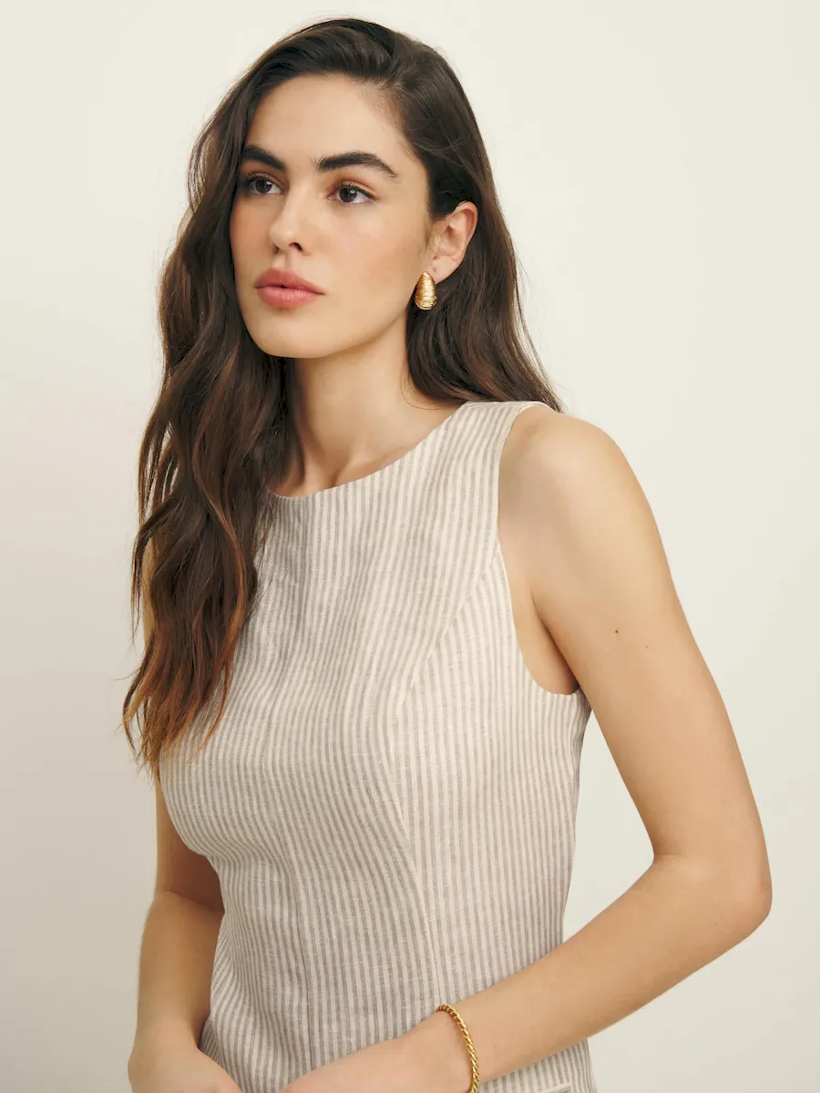 Citron Linen Dress - Image 5