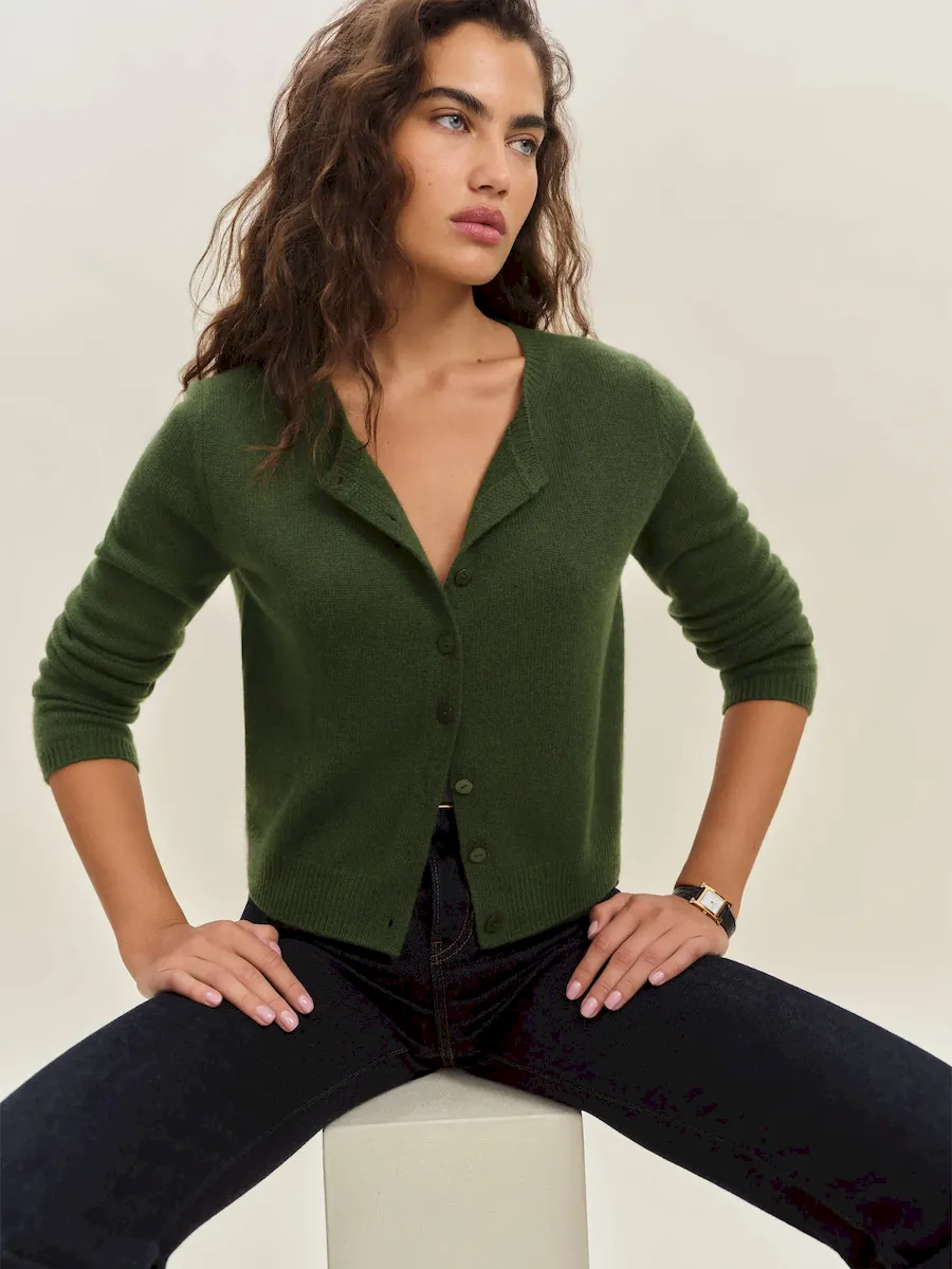Clara Cashmere Crew Cardigan