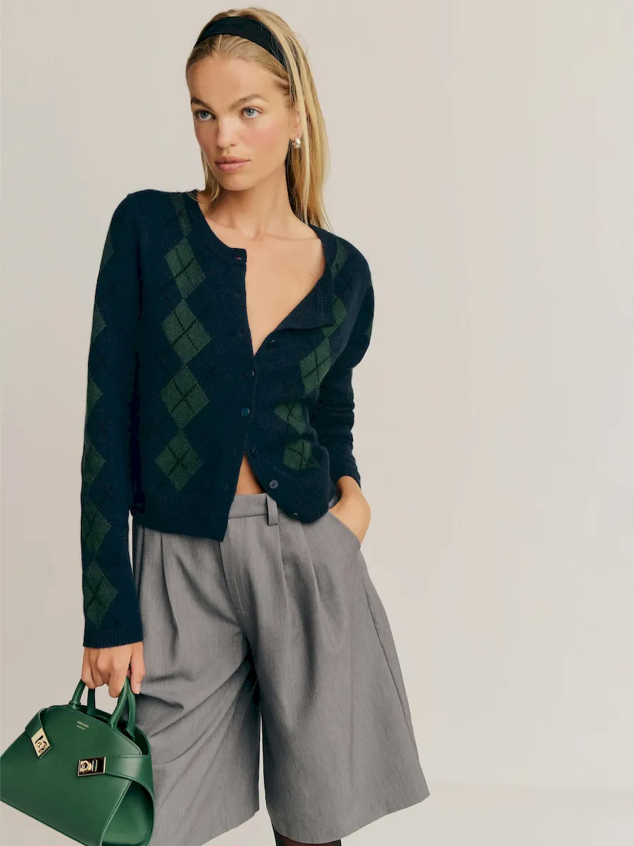 Clara Cashmere Crew Cardigan - Image 6