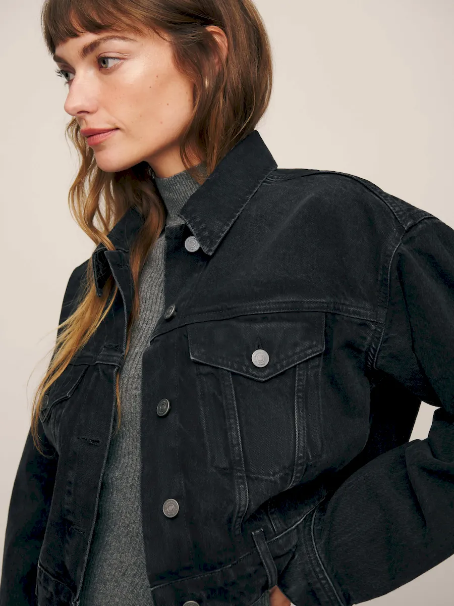 Jori Cropped Denim Jacket - Image 2