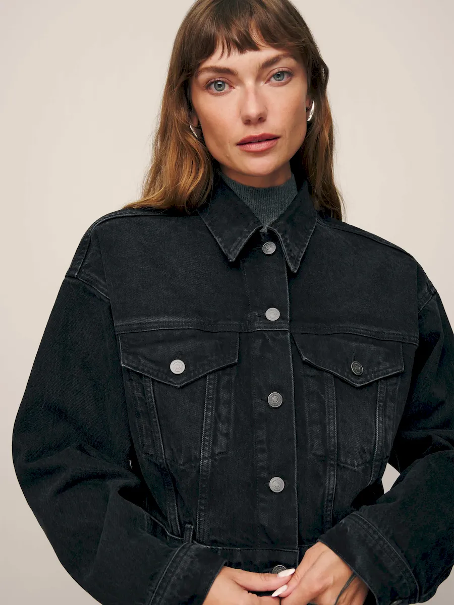 Jori Cropped Denim Jacket - Image 5