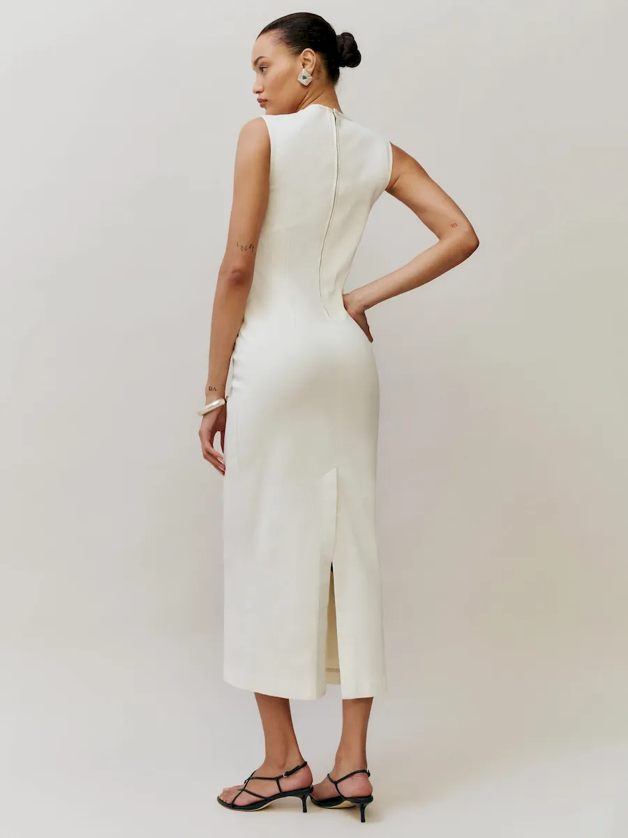 Kendi Denim Midi Dress - Image 3