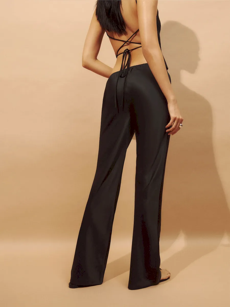 Gale Satin Mid Rise Bias Pant - Image 3