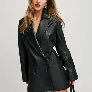 Veda Dalia Relaxed Leather Blazer