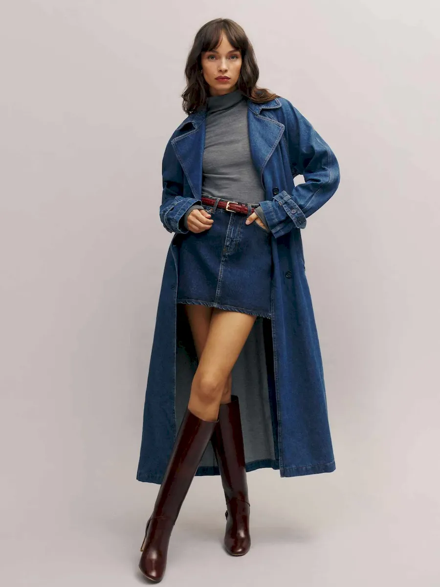 Hayes Denim Trench Coat - Image 2