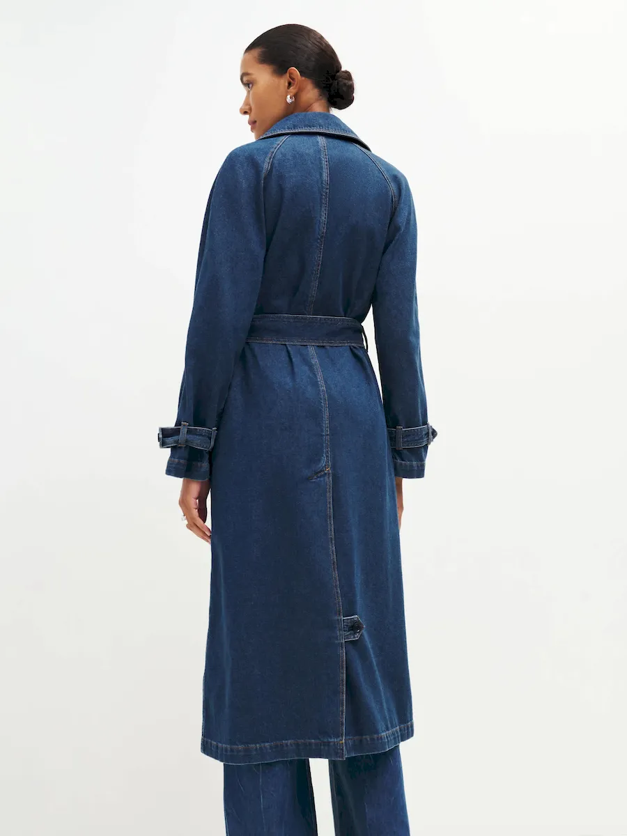Hayes Denim Trench Coat - Image 3