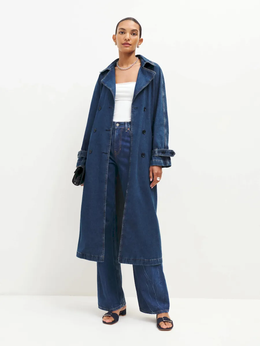 Hayes Denim Trench Coat - Image 5
