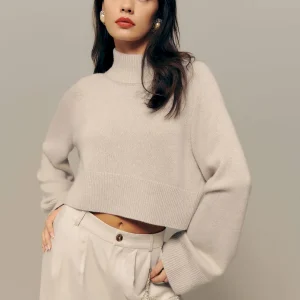 Garrett Cashmere Cropped Turtleneck
