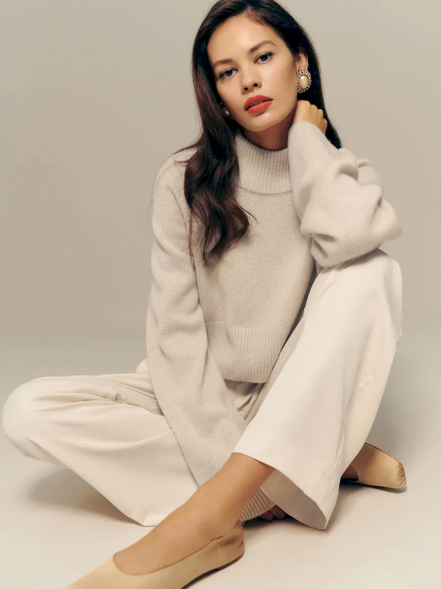 Garrett Cashmere Cropped Turtleneck - Image 5