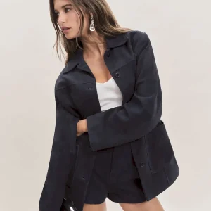 Veda Lincoln Suede Shirt Jacket