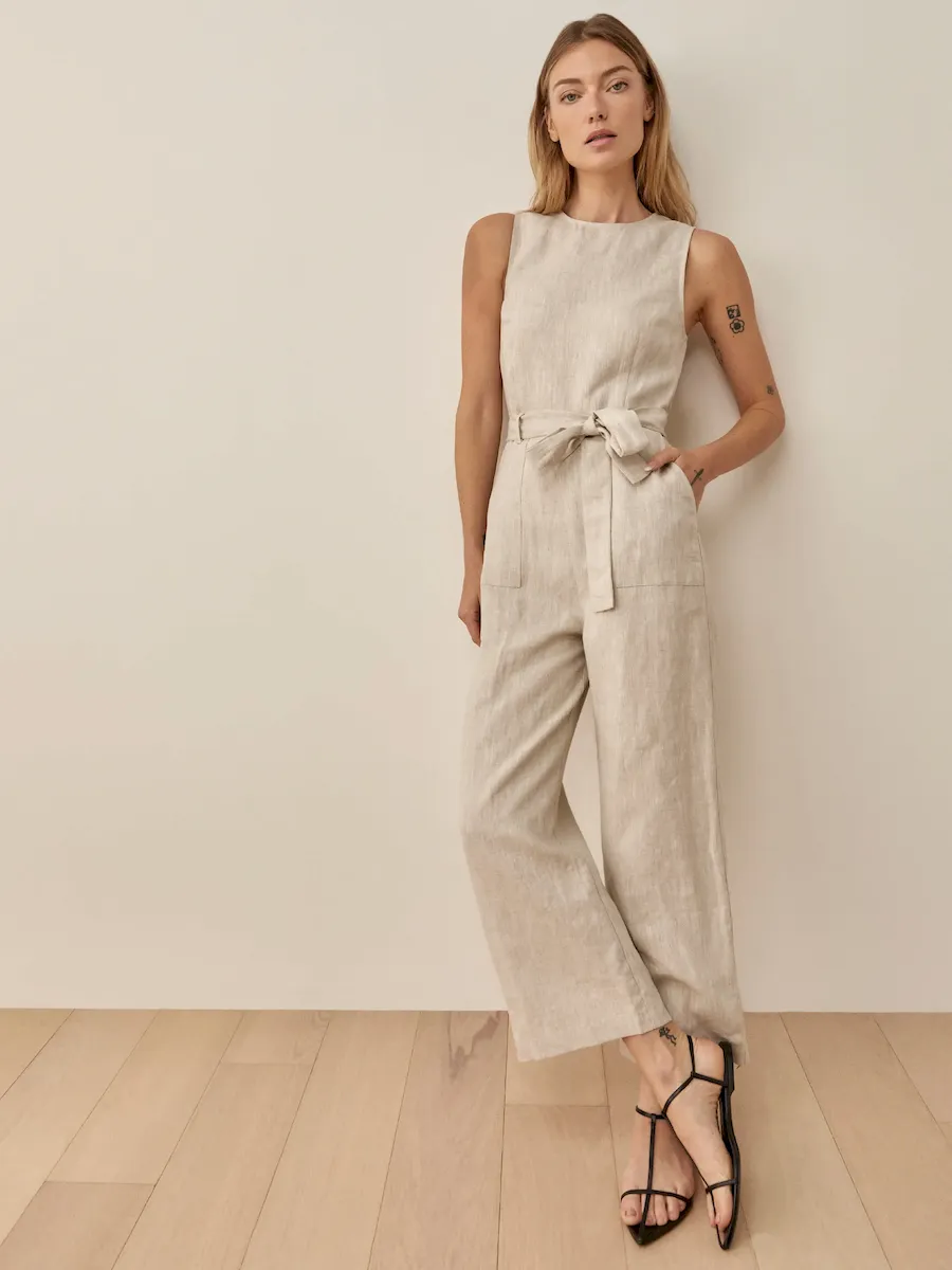 Petites Naomi Linen Jumpsuit