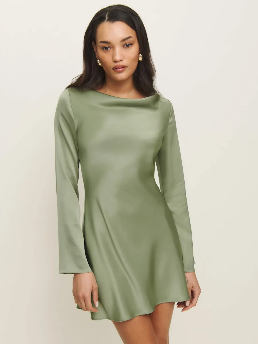Pike Satin Dress - Image 2